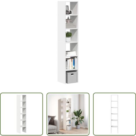 vidaXL Armadi -  Librerie 2 pz Impilabili Bianchi 30x30x80 cm Legno Multistrato