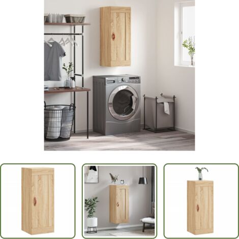 vidaXL Armadietto a muro -  Mobile a Parete Rovere Sonoma 34,5x34x90 cm Legno Multistrato