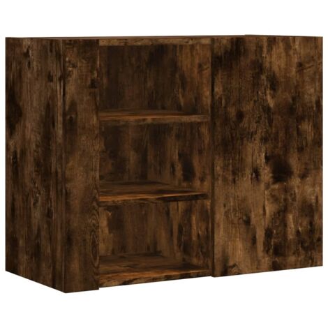 vidaXL Armadietto a Muro Rovere Fumo 75x35x60 cm in Truciolato