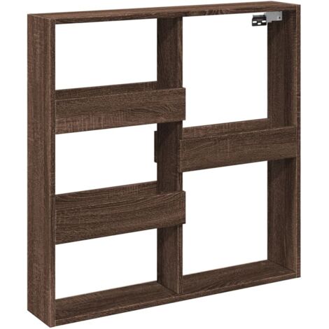 vidaXL Armadietto a Muro Rovere Marrone 80x15x80 cm Legno Multistrato