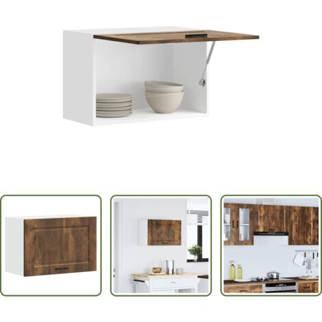 vidaXL Armadietto a parete -  Pensile da Cucina Porto Rovere Fumo in Legno Multistrato