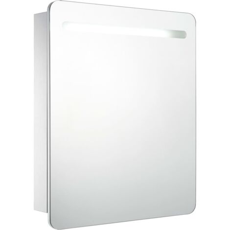 vidaXL Armadietto Bagno con Specchio e LED 68x9x80 cm