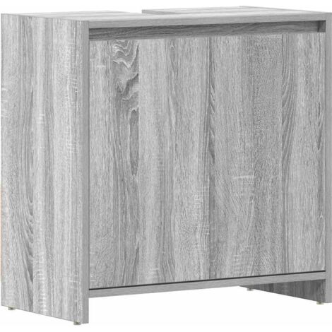 vidaXL Armadietto Bagno Grigio Sonoma 60x33x61 cm in Legno Multistrato