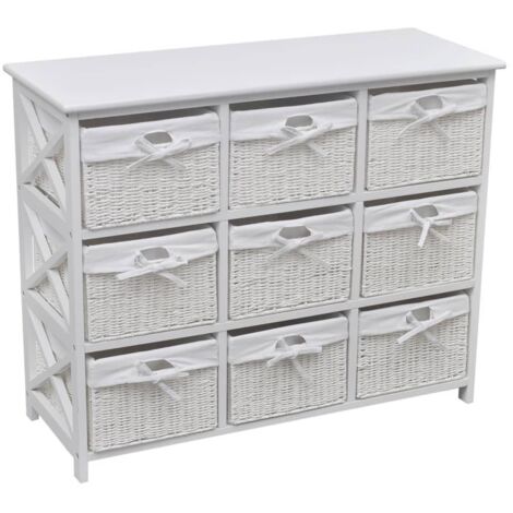 vidaXL Armadietto Bianco