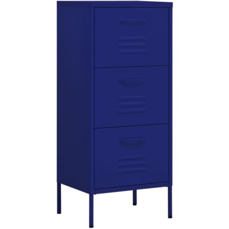 vidaXL Armadietto Blu Marino 42,5x35x101,5 cm in Acciaio