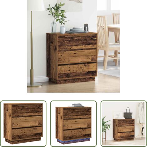 vidaXL Armadietto con cassetto -  Armadio da Notte con cassetto Legno vecchio 71 x 34,5 x 75 cm