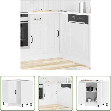 vidaXL Armadietto cucina -  Mobile Base ad Angolo Cucina Kalmar Bianco in Legno Multistrato