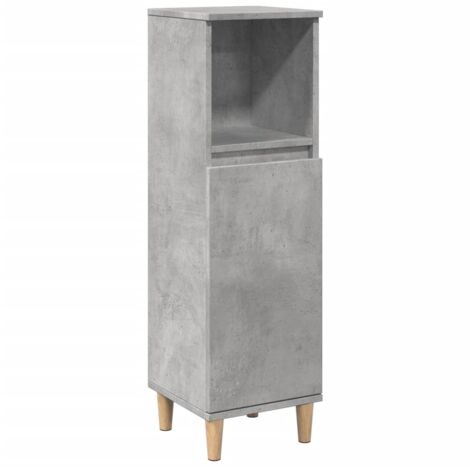 vidaXL Armadietto da Bagno Grigio Cemento 30x30x100 cm in