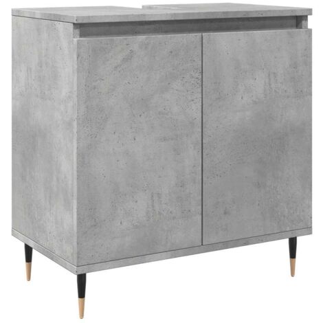 vidaXL Armadietto da Bagno Grigio Cemento 58x33x60cm in Truciolato