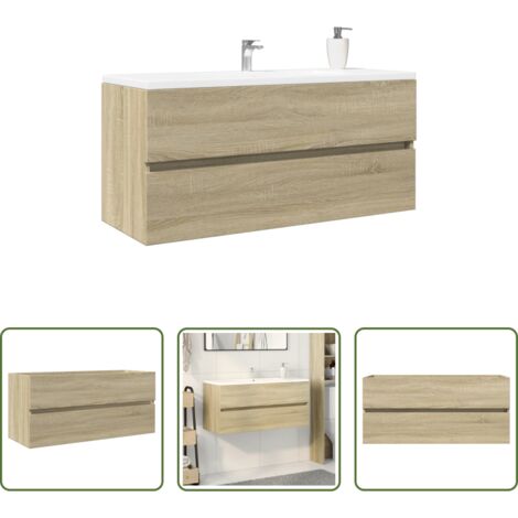 vidaXL Armadietto da bagno -  Mobile Lavabo Bagno Rovere Sonoma 100x38,5x45 cm in Truciolato