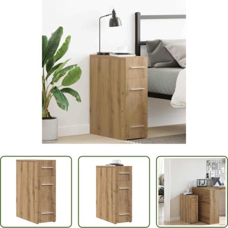 vidaXL Armadietto da farmacia -  Mobile da farmacia rovere artigianale 20 x 45.5 x 60 cm