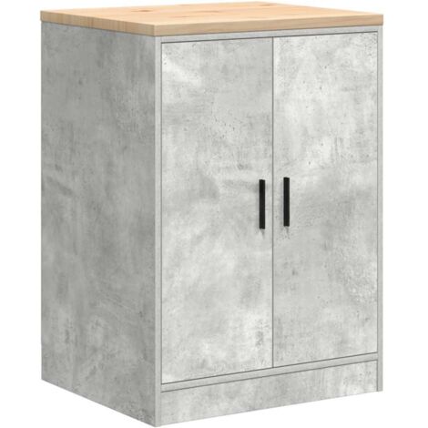 vidaXL Armadietto da Garage Grigio cemento 60x51x85 cm