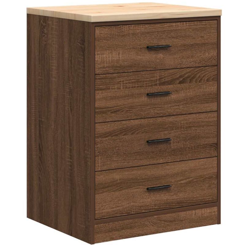 Vidaxl Armadietto Per Garage In Rovere Marrone 60x51x85 Cm