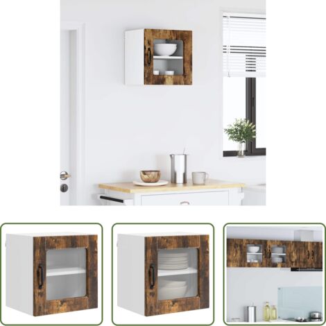 vidaXL Armadietto da parete -  Mobile da cucina Rovere fumé 40 x 31 x 40 cm Legno multistrato