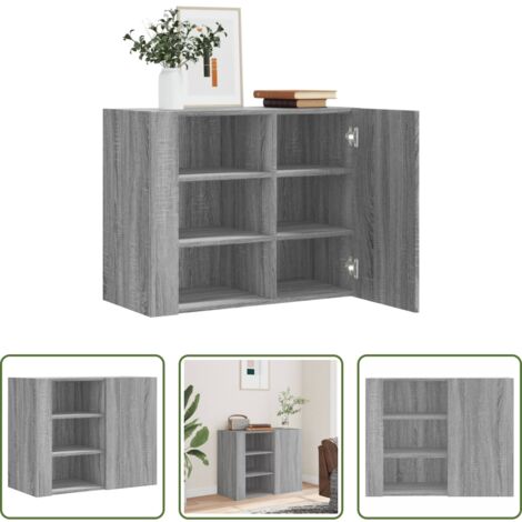 vidaXL Armadietto grigio sonoma -  Armadietto a Muro Grigio Sonoma 75x35x60 cm in Truciolato