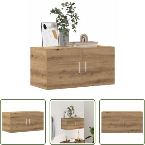 vidaXL Armadietto in legno -  Armadietto a Muro Rovere Artigianale 80x39x40 cm in Truciolato