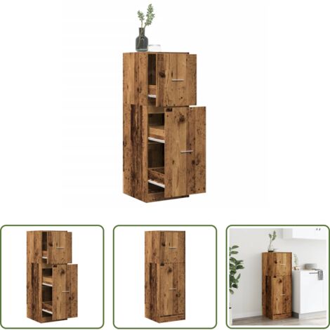 vidaXL Armadietto in legno -  Armadietto da Farmacia Legno Vecchio 40x41x118 cm in Truciolato