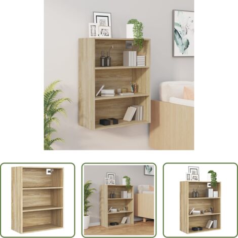 vidaXL Armadietto in legno -  Armadietto Pensile a Parete Rovere Sonoma 69,5x32,5x90 cm