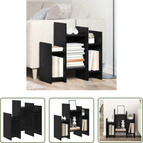 vidaXL Armadietto in legno ingegnerizzato -  Mobile laterale Rovere Nero 60 x 26 x 60 cm Legno multistrato