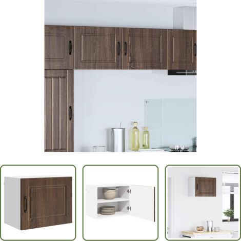 vidaXL Armadietto in legno -  Mobile da cucina con lo scaffale Rovere Marrone 50 x 31 x 40 cm