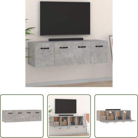 vidaXL Armadietto in legno multistrato -  Mobili Parete 2 pz Grigio Cemento 80x35x36,5 cm in Multistrato
