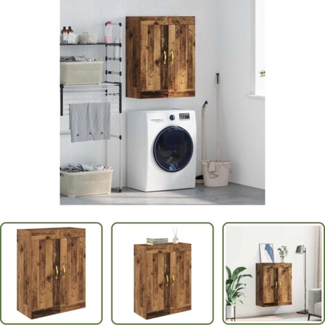 vidaXL Armadietto in legno multistrato -  Pensile Legno vecchio 69,5 x 34 x 90 cm Legno multistrato