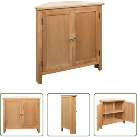 vidaXL Armadietto in quercia -  Armadietto ad Angolo 80x33,5x78 cm in Massello di Rovere