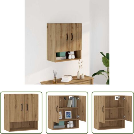 vidaXL Armadietto in truciolato -  Armadietto a Muro Rovere Artigianale 60x31x70 cm in Truciolato