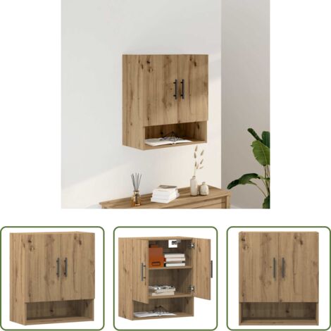 vidaXL Armadietto in truciolato -  Armadietto a Muro Rovere Artigianale 60x31x70 cm in Truciolato