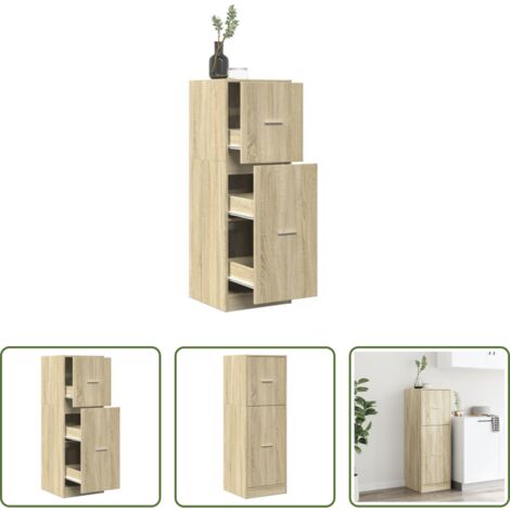 vidaXL Armadietto in truciolato -  Armadietto da Farmacia Rovere Sonoma 40x41x118 cm in Truciolato