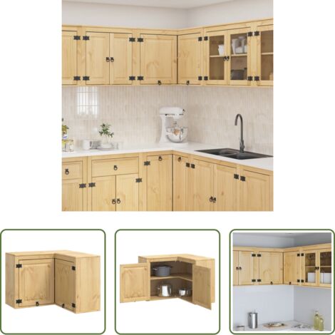vidaXL Armadietto miele -  Armadietto SKI Marrone Miele 80 x 80 x 60 cm Pino massello