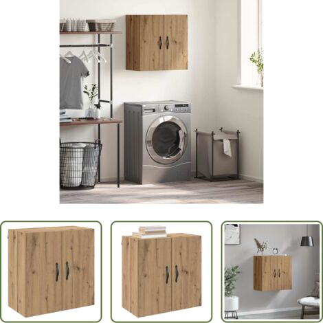 vidaXL Armadietto moderno -  Mobiletto a muro Rovere artigianale 60 x 31 x 60 cm