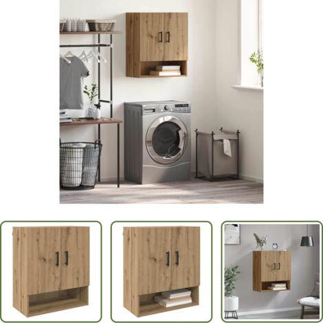 vidaXL Armadietto moderno -  Mobiletto a muro Rovere artigianale 60 x 31 x 70 cm