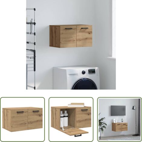 vidaXL Armadietto moderno -  Mobiletto a muro Rovere artigianale 60 x 36,5 x 35 cm