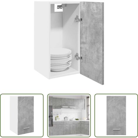 vidaXL Armadietto pensile -  Mobile Pensile “Lyon” Grigio Cemento 30x31x60 cm