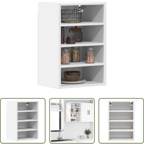 vidaXL Armadietto pensile -  Mobile Pensile “Riga” Bianco 40x29,5x60 cm