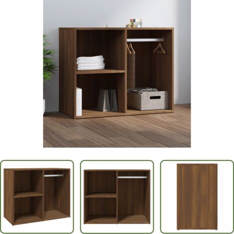 vidaXL Armadietto per trucchi -  Armadietto Cosmetici Rovere Marrone 80x40x65 cm in Legno