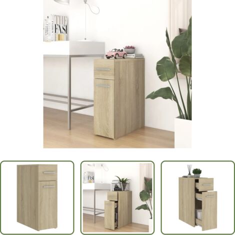 vidaXL Armadietto rovere -  Armadietto da Farmacia Rovere Sonoma 20x45,5x60 cm Multistrato