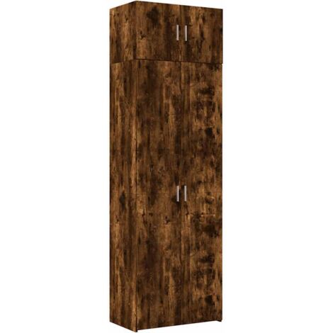 vidaXL Armadietto Rovere Fumo 70x42,5x225 cm in Legno Multistrato