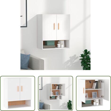 vidaXL Armadietto scandinavo -  Armadietto a Muro Bianco 60x31x70 cm in Legno Multistrato