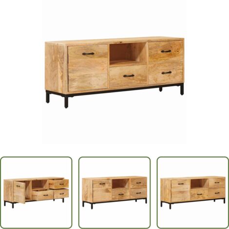 vidaXL Armadietto -  Supporti per TV con cassetto Marrone 110 x 30 x 46 cm