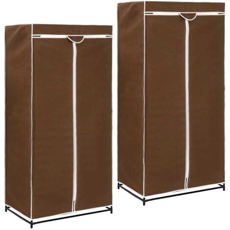 vidaXL Armadio 2 pz Marrone 75x50x160 cm