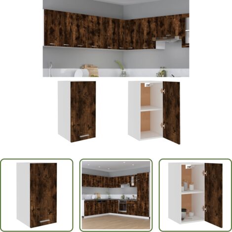 vidaXL Armadio a muro -  Mobile Pensile “Lyon” Rovere Fumo 29,5x31x60 cm