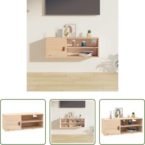 vidaXL Armadio a muro -  Pensile 80x30x30 cm in Legno Massello di Pino