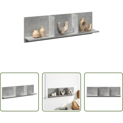 vidaXL Armadio a parete -  Mobile a Parete 100x16,5x30 cm Grigio Cemento in Truciolato