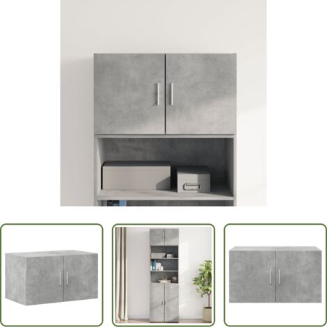 vidaXL Armadio a parete -  Mobile a Parete Grigio Cemento 70x42,5x40 cm Legno Multistrato