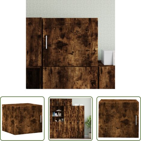 vidaXL Armadio a parete -  Mobile a Parete Rovere Fumo 45x42,5x40 cm in Legno Multistrato