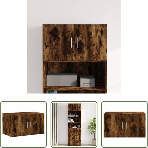 vidaXL Armadio a parete -  Mobile a Parete Rovere Fumo 70x42,5x40 cm in Legno Multistrato