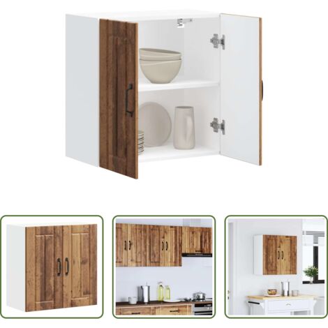 vidaXL Armadio a parete -  Pensile da Cucina Lucca Legno Antico in Legno Multistrato