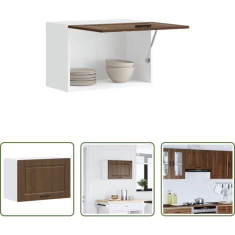 vidaXL Armadio a parete -  Pensile da Cucina Porto Rovere Marrone in Legno Multistrato